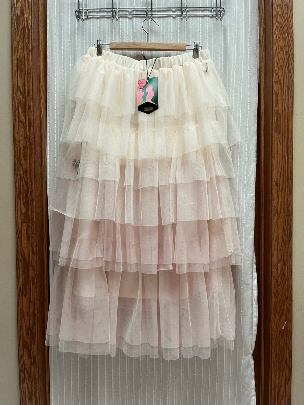 NWT Target x Wicked Glinda Tulle Layered Midi Skirt Cream Blush Pink XL Broadway